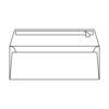 Curious Metallics, Cryogen White, neted, metallic, 120g/m2, 110 x 220 mm DL plic portofel,