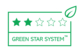 Un produs evaluat cu 2 stele „Green Star System Packaging” înseamnă că este realizat în total 50-99% din material reciclat (PIR+PCR) sau regenerabil, este compatibil cu REACH, dar nu este reciclabil din punct de vedere tehnic.